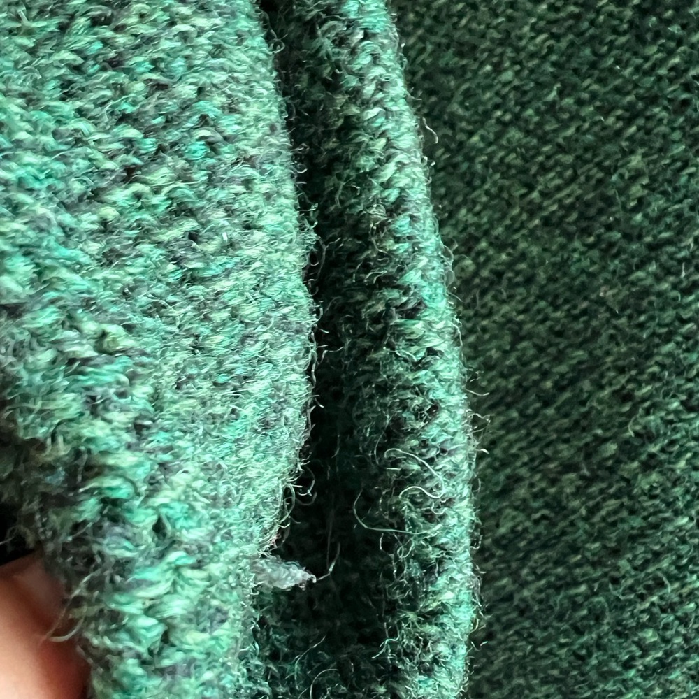 Vintage 100% Wool Cardigan, Made in Ireland, Deep Emerald Green, Sz - L - Picture 7 of 12